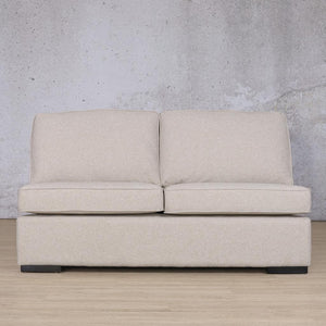 Rome Fabric Armless 2 Seater Fabric Sofa Leather Gallery Kenya Beige 