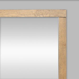 Roscoe Mirror Antique Natural Oak - 1000 x 1000 Mirror Leather Gallery 