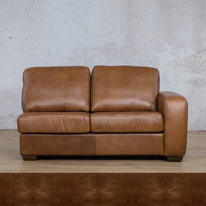 Stanford Leather 2 Seater RHF Leather Sofa Leather Gallery Royal Cognac Full Foam 