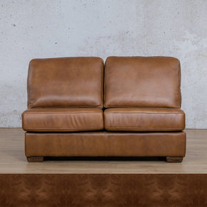 Stanford Leather Armless 2 Seater Leather Sofa Leather Gallery Royal Cognac Full Foam 
