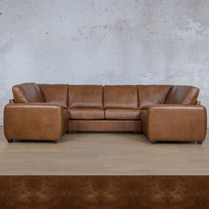 Stanford Leather U-Sofa Leather Sectional Leather Gallery Royal Cognac 