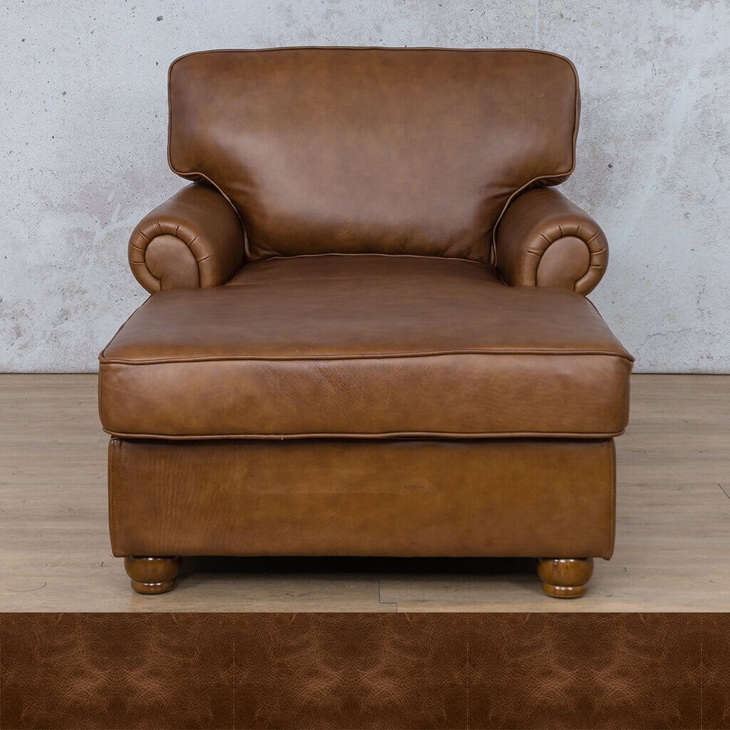 Salisbury Leather 2 Arm Chaise Leather Armchair Leather Gallery Royal Cognac Full Foam 