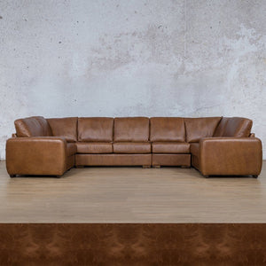 Stanford Leather Modular U-Sofa Leather Sectional Leather Gallery Royal Cognac 