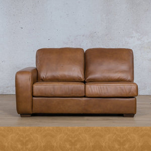 Stanford Leather 2 Seater LHF Leather Sofa Leather Gallery Royal Hazelnut Full Foam 