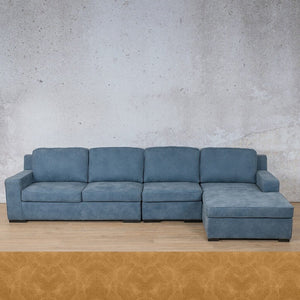 Rome Leather Sofa Chaise Modular Sectional - RHF Leather Sectional Leather Gallery 