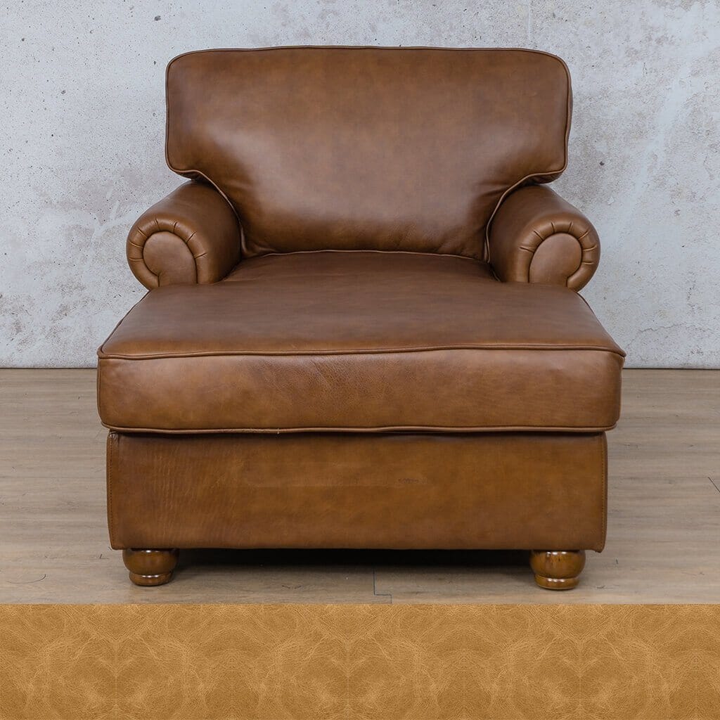 Salisbury Leather 2 Arm Chaise Leather Armchair Leather Gallery Royal Hazelnut Full Foam 