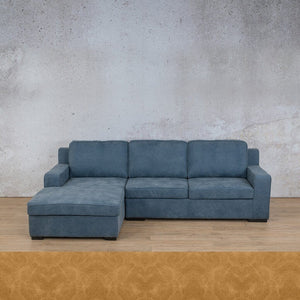 Rome Leather Sofa Chaise Sectional - LHF Leather Sectional Leather Gallery Royal Hazelnut 