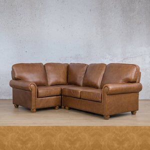 Salisbury Leather L-Sectional 4 Seater - LHF Leather Sectional Leather Gallery Royal Hazelnut 
