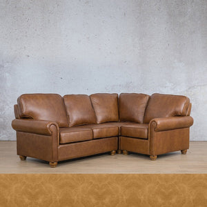 Salisbury Leather L-Sectional 4 Seater - RHF Leather Sectional Leather Gallery Royal Hazelnut 