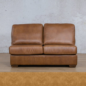 Stanford Leather Armless 2 Seater Leather Sofa Leather Gallery Royal Hazelnut Full Foam 