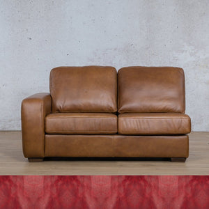 Stanford Leather 2 Seater LHF Leather Sofa Leather Gallery Royal Ruby Full Foam 