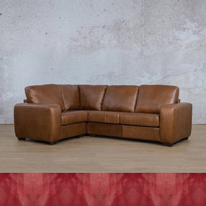 Stanford Leather L-Sectional 4 Seater - LHF Leather Sectional Leather Gallery Royal Ruby 