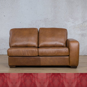 Stanford Leather 2 Seater RHF Leather Sofa Leather Gallery Royal Ruby Full Foam 