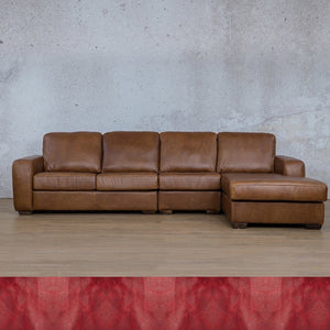 Stanford Leather Modular Sofa Chaise - RHF Fabric Sectional Leather Gallery Royal Ruby 
