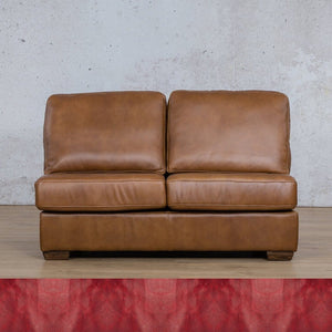 Stanford Leather Armless 2 Seater Leather Sofa Leather Gallery Royal Ruby Full Foam 