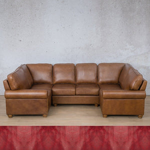 Salisbury Leather U-Sofa Sectional Leather Sectional Leather Gallery Royal Ruby 