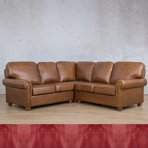 Salisbury Leather L-Sectional - 5 Seater Leather Sectional Leather Gallery Royal Ruby 