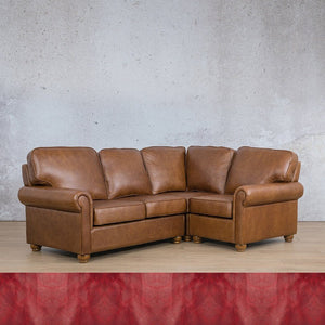 Salisbury Leather L-Sectional 4 Seater - RHF Leather Sectional Leather Gallery Royal Ruby 