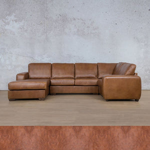 Stanford Leather U-Sofa Chaise - LHF Leather Sectional Leather Gallery Royal Saddle 