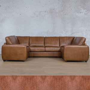 Stanford Leather U-Sofa Leather Sectional Leather Gallery Royal Saddle 