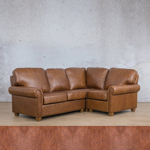 Salisbury Leather L-Sectional 4 Seater - RHF Leather Sectional Leather Gallery Royal Saddle 