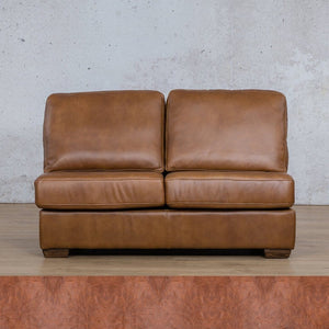 Stanford Leather Armless 2 Seater Leather Sofa Leather Gallery Royal Saddle Full Foam 
