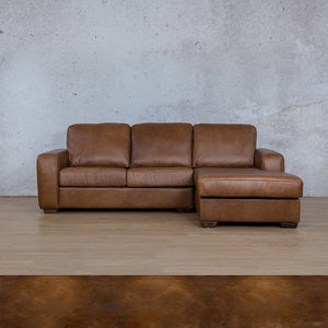 Stanford Leather Sofa Chaise - RHF Leather Sofa Leather Gallery Royal Walnut 