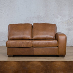 Stanford Leather 2 Seater RHF Leather Sofa Leather Gallery Royal Walnut Full Foam 