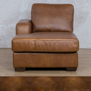 Stanford Leather Chaise LHF Leather Corner Sofa Leather Gallery Royal Walnut Full Foam 