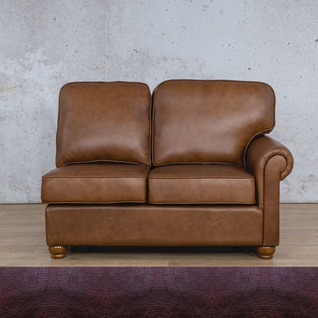 Salisbury Leather 2 Seater RHF Leather Sofa Leather Gallery Royal Coffee Full Foam 