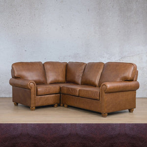 Salisbury Leather L-Sectional 4 Seater - LHF Leather Sectional Leather Gallery Royal Coffee 