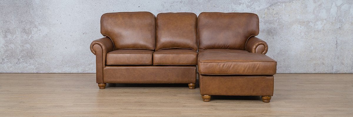 Salisbury Leather Sofa Chaise Sectional - RHF Leather Sectional Leather Gallery 