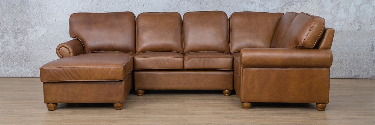 Salisbury Leather U-Sofa Chaise Sectional - LHF Leather Sectional Leather Gallery 