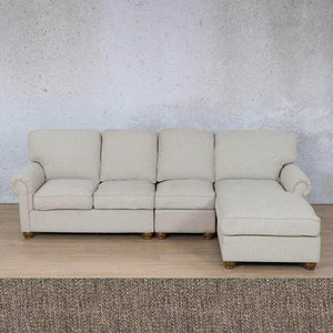 Salisbury Fabric Sofa Chaise Modular Sectional - RHF Fabric Corner Suite Leather Gallery Brown 