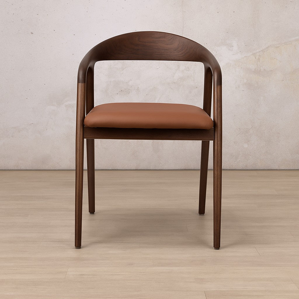 Alden Walnut Dining Chair | Leather Gallery 