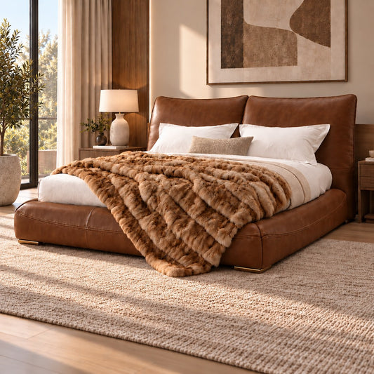 Sorano King XL Leather Bed