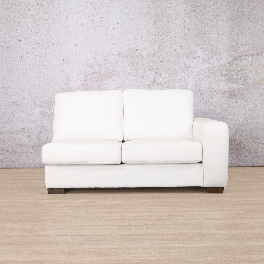 Stanford Leather 2 Seater RHF Leather Sofa Leather Gallery Urban White 