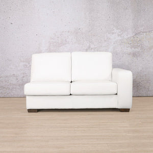 Stanford Leather 2 Seater RHF Leather Sofa Leather Gallery Urban White 