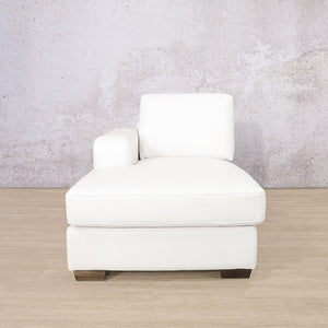 Stanford Leather Chaise LHF Leather Corner Sofa Leather Gallery Urban White 