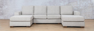 Stanford Fabric U-Chaise Fabric Sofa Leather Gallery 