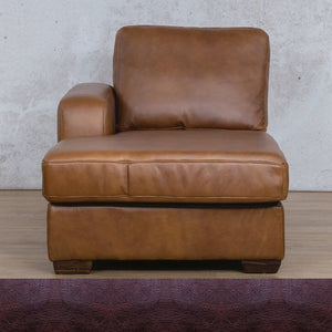 Stanford Leather Chaise LHF Leather Corner Sofa Leather Gallery Royal Coffee Full Foam 