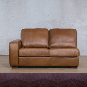 Stanford Leather 2 Seater LHF Leather Sofa Leather Gallery Royal Coffee Full Foam 