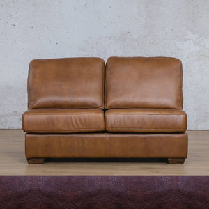 Stanford Leather Armless 2 Seater Leather Sofa Leather Gallery Royal Coffee Full Foam 