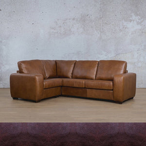 Stanford Leather L-Sectional 4 Seater - LHF Leather Sectional Leather Gallery Royal Coffee 