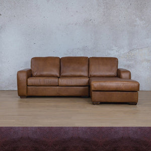 Stanford Leather Sofa Chaise - RHF Leather Sofa Leather Gallery Royal Coffee 