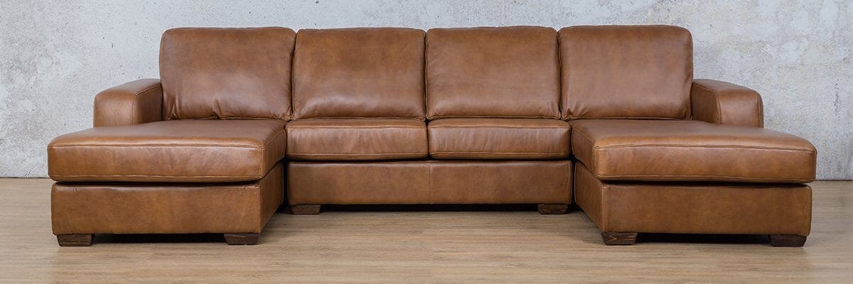 Stanford Leather U-Chaise Leather Sectional Leather Gallery 