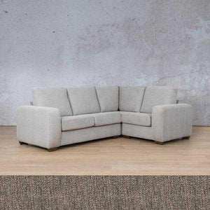Stanford Fabric L-Sectional 4 Seater - RHF Fabric Sectional Leather Gallery Brown 