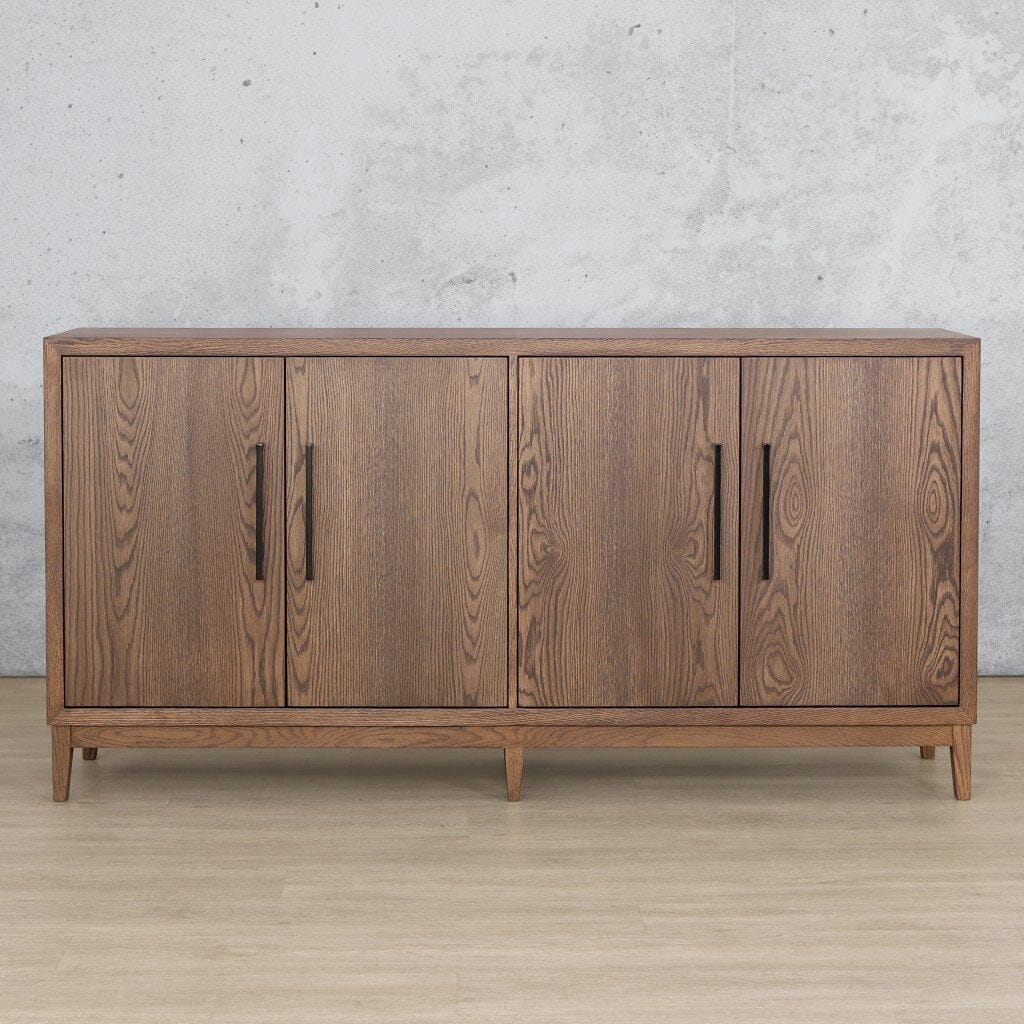 Stockholm Sideboard Side Board Leather Gallery Antique Dark oak 1500 mm 