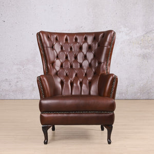 Salina Leather Armchair - Wingback Armchair & Customisable Leather