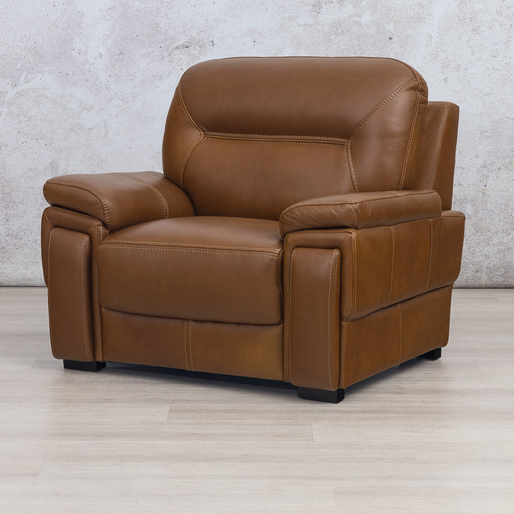 San Lorenze 1 Seater Leather Sofa - Leather Couches